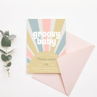 Baby shower rétro super Hippie bébé