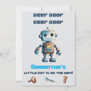 Invitation Baby shower robotique