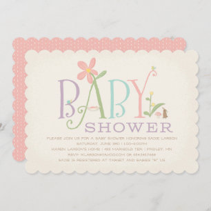 Invitation Baby shower Rock-a-bye - Pink