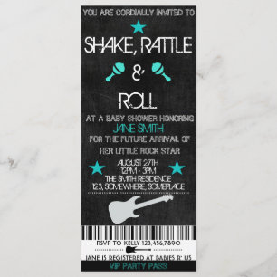 Invitation Baby shower Rock Star