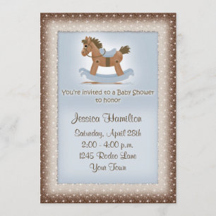 Invitation Baby shower Rocking Horse
