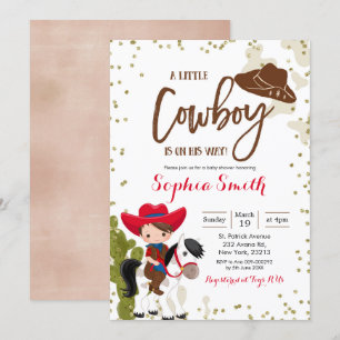 Invitation Baby shower Rodeo Cowboy
