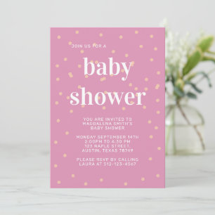Invitation Baby shower rose