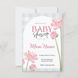 Invitation Baby shower rose