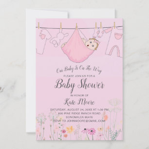 Invitation Baby shower rose   Baby Bundle