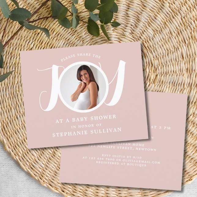 Invitation Baby shower rose budget (Créateur téléchargé)