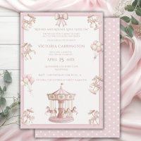 Baby shower rose carrousel
