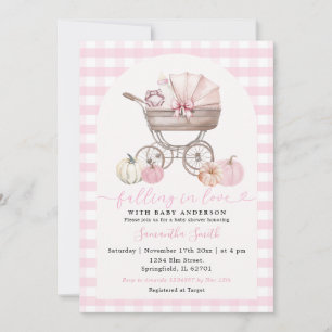 Invitation Baby Shower Rose Citrouille « Coup de foudre »