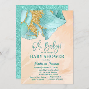 Invitation Baby shower Rose  de Parties scintillant à la ment