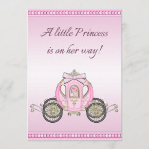 Invitation Baby shower rose de princesse Coach Girls