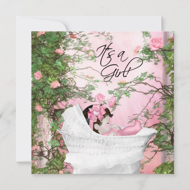 Invitation Baby shower Rose Garden (Devant)