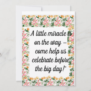 Invitation Baby shower rose "Little Mirac