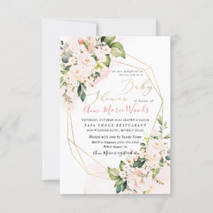 Invitation Baby shower Rose PixDezines Watercolor Blush