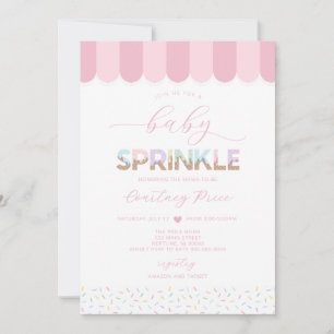 Invitation Baby shower rose pour bébés