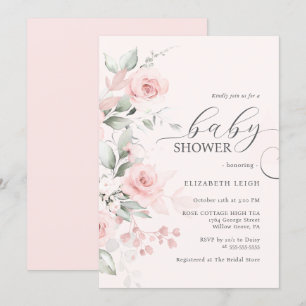Invitation Baby shower rose rose