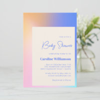 Baby shower rose violet Abstrait rétrograde