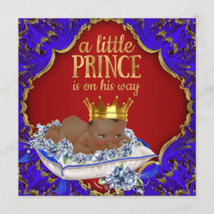 Invitation Baby shower royal africain-américain