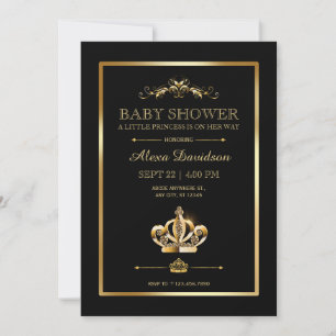 Invitation Baby shower Royal Crown Princess
