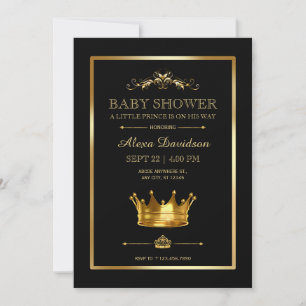 Invitation Baby shower royal du prince héritier