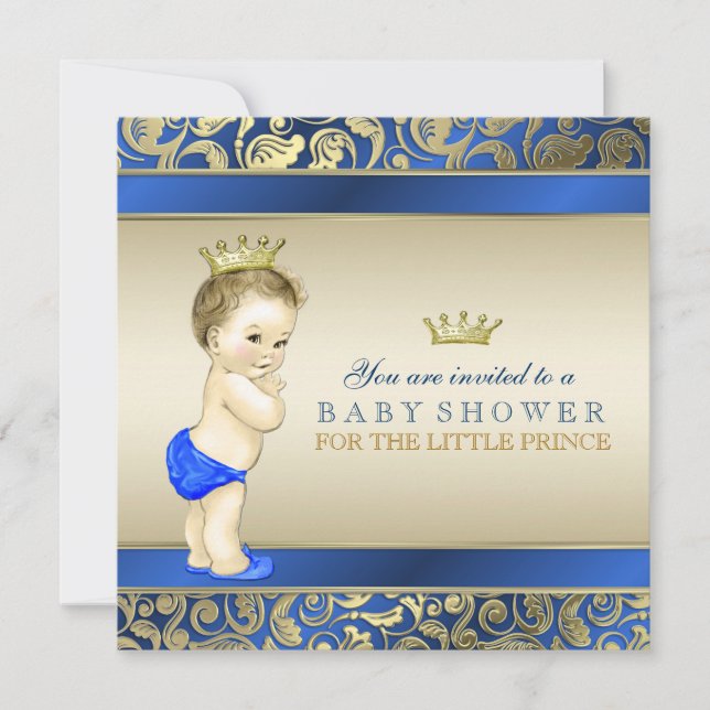 Invitation Baby shower Royal Prince (Devant)