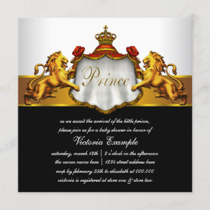 Invitation Baby shower Royal Prince