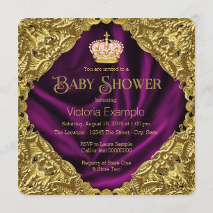 Invitation Baby shower Royal Princess