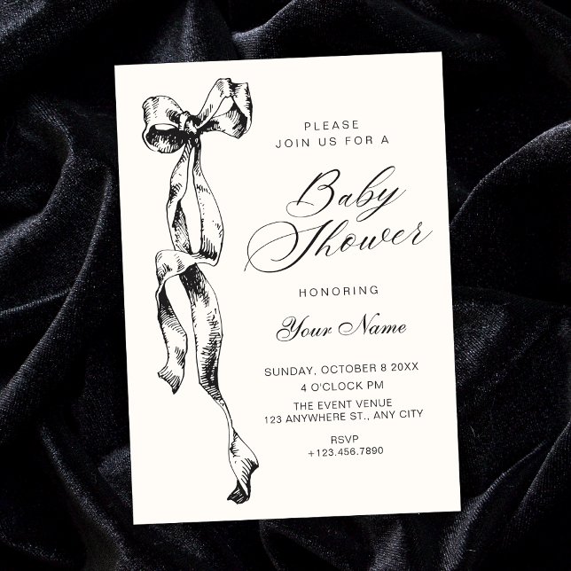 Invitation Baby shower ruban (Créateur téléchargé)