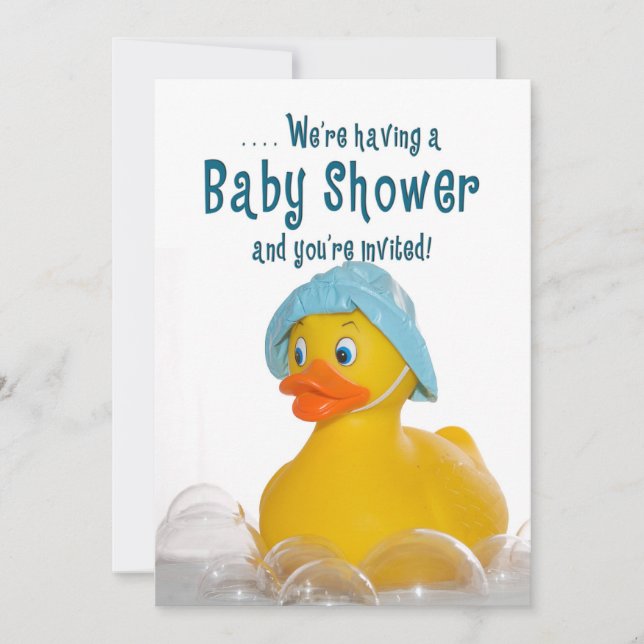 INVITATION baby shower - RUBBER DUCKY (Devant)