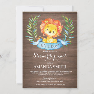 Invitation Baby shower russe du lion par courrier électroniqu