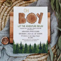 Baby shower rustique Boy Woodland