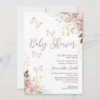 Baby shower Rustique Chic Floral Baisers