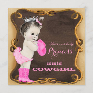 Invitation Baby shower rustique de cow-girl