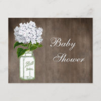 Baby shower rustique de pot de maçon et