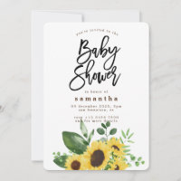 Baby shower rustique de tournesol de Bohême