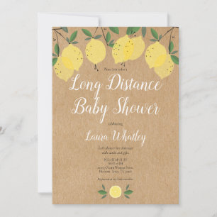 Invitation Baby shower rustique longue distance par Mail Lemo