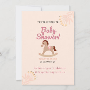 Invitation Baby shower rustique   Modèle modifiabl