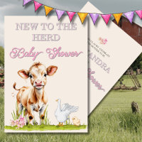 Baby shower Rustique Nouveauté à l'Invitation Herd