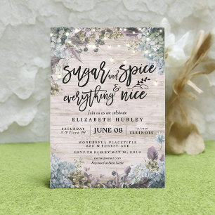 Invitation Baby shower rustique Sucre & épices & Tout Nice
