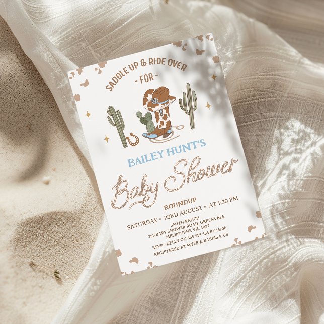 Invitation Baby shower rustique Western Cowboy Boot Cowboy (Cowboy Baby Shower invitation, Western Baby Shower Invitation, Wild West Southern Country Texas )