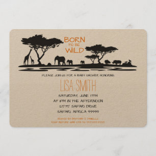 Invitation Baby shower Safari