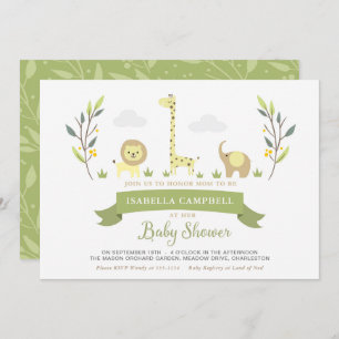 Invitation Baby shower Safari