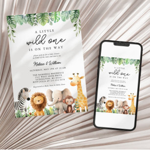 Invitation Baby shower Safari