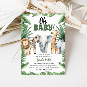 Invitation Baby shower Safari