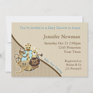 Invitation Baby shower Safari