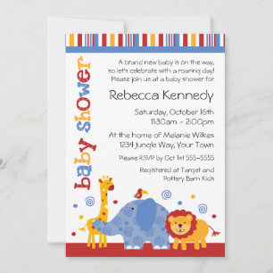 Invitation Baby shower Safari