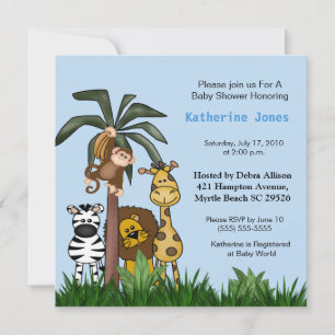 Invitation Baby shower Safari