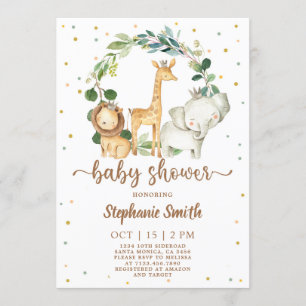 Invitation Baby shower Safari