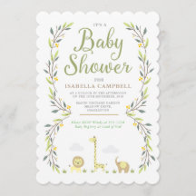 Invitation Baby shower Safari