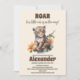Invitation Baby shower Safari Animal Jungle Tiger