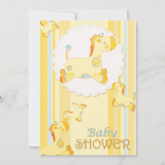 Invitation Baby shower Safari Baby Giraffe (Devant)